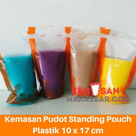 Jual Kemasan Pudot Standing Pouch Plastik 10 X 17 Cm Isi 100 Pcs