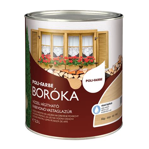 POLI-FARBE BORÓKA VIZES VASTAGLAZÚR 2,5L TÖLGY - Lazúr - Festék,