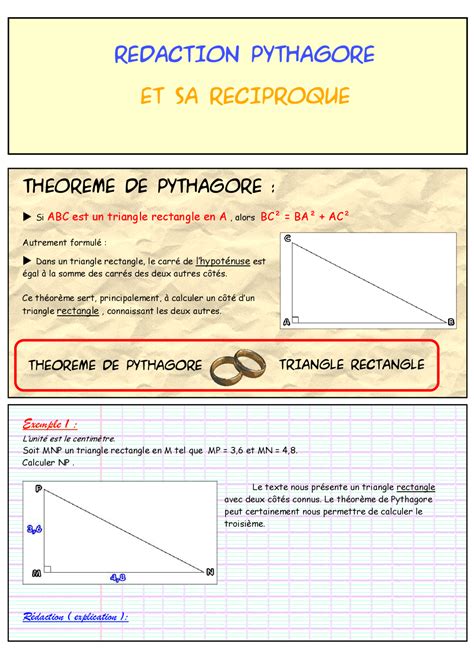 Mise Jour Imagen R Ciproque Th Or Me De Pythagore Formule Fr