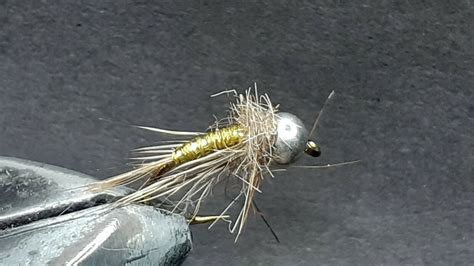 Dozen Golden Olive Gold Ribbed Tungsten Head Nymphs For Fly Fishing