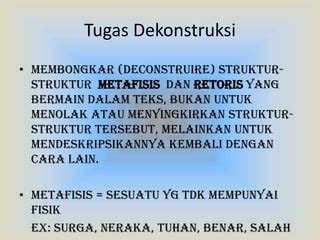 Dekonstruksi Jacques Derrida Ppt