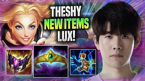 Theshy Tries Lux With New Items Wbg Theshy Plays Lux Support Vs