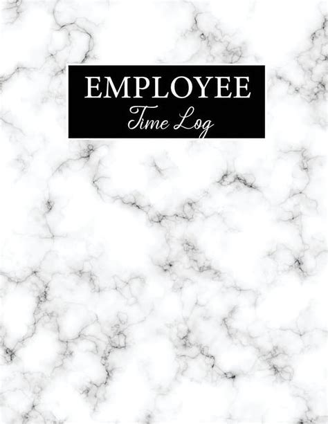 Time Sheets For Employees Employee Time Log Marble Cover Daily