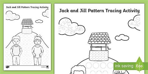 Jack And Jill Pattern Tracing Activity Lehrer Gemacht