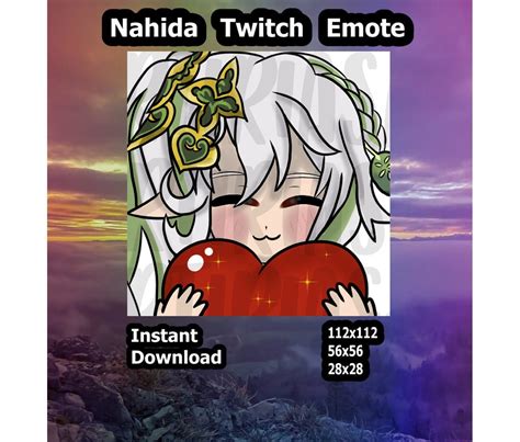 Nahida Twitch Emote Cute Chibi Genshin Impact Kusanali Emote Ganbale