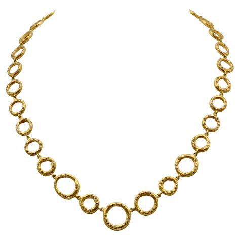 Charles Turi 18 Karat Yellow Gold And 6 32 Carat Diamond Necklace For