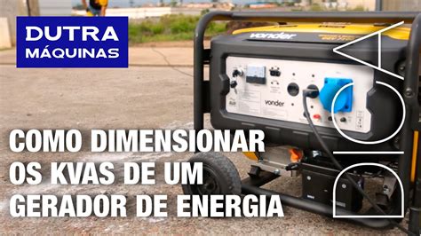 Dica Geradores De Energia Como Dimensionar Os Kvas Youtube