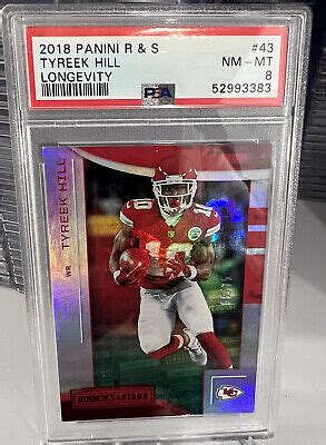 Tyreek Hill 2018 Panini Rookie Stars Longevity 66 75 43 Psa 8 Pop 1