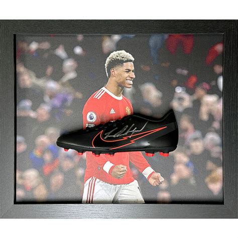 Manchester United FC Rashford Signed Boot (Framed) | Taylors Merchandise