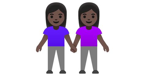 Women Holding Hands Dark Skin Tone Emoji Meaning Symbolism