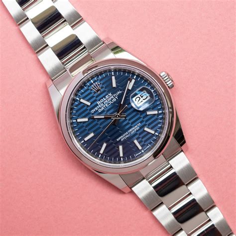 Rolex Datejust 36 126200 New Dial Fluted Blue Oyster For C