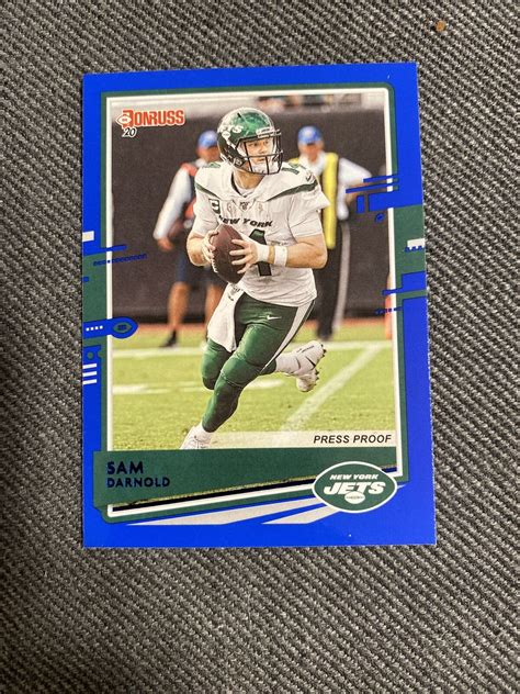 Donruss Football Sam Darnold Photo Variation Blue Press Proof