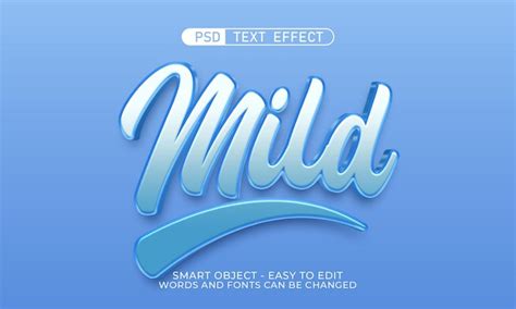 Efeito de texto editável estilo 3d suave PSD Premium