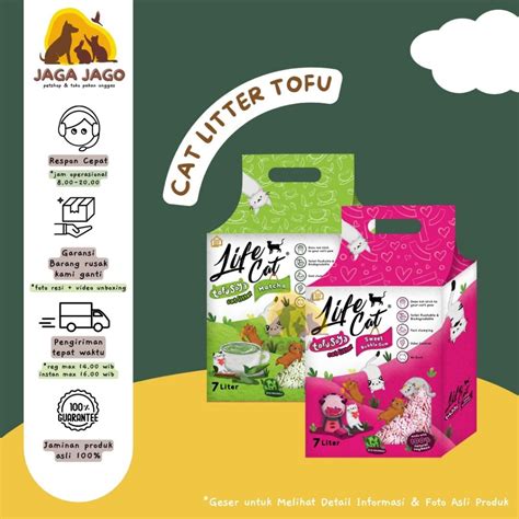 Jual LIFE CAT TOFU SOYA 7 LITER PASIR KUCING PASIR KUCING TOFU