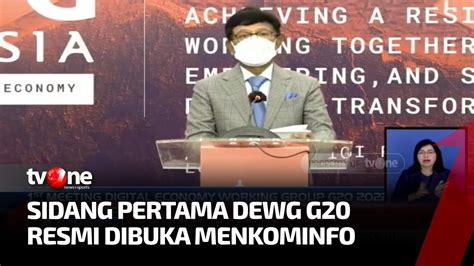 Menkominfo Buka Sidang Pertama DEWG G20 Kabar Pagi TvOne YouTube