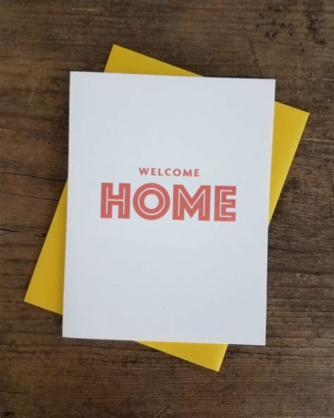 Welcome Home | Letterpress Greeting Card - Iron Leaf Press