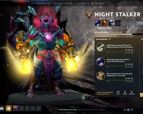 Night Stalker Dota 2 Immortal Dota 2 Night Stalker Black Nihility Set