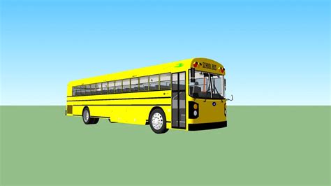 2020 Blue Bird All American Re Electric School Bus 3d Model