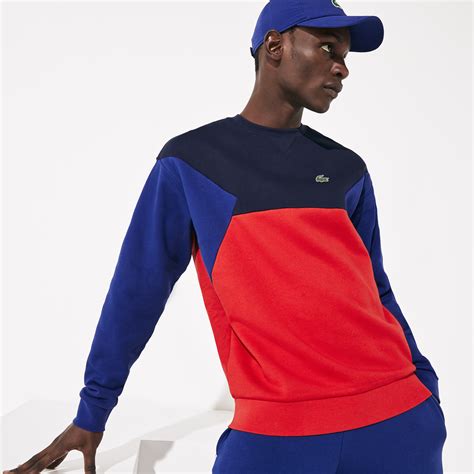 Mens Lacoste Sport Colourblock Cotton Fleece Tennis Sweatshirt Lacoste