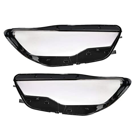 Pair Headlight Headlamp Lens Cover Shell Clear For Audi A6L C7 2013