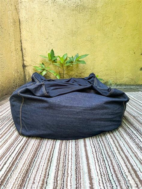 Denim Bean bag on Carousell