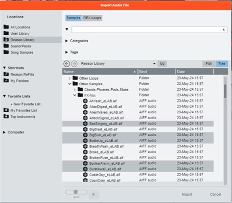 Importing And Exporting Audio Reason Studios