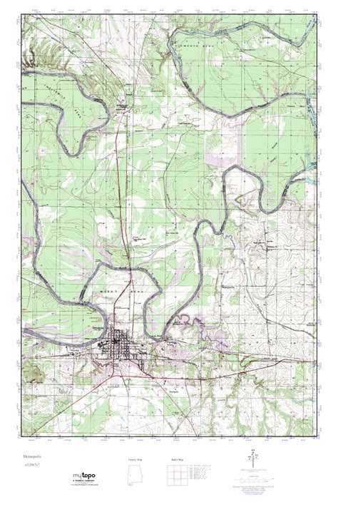 MyTopo Demopolis Alabama USGS Quad Topo Map