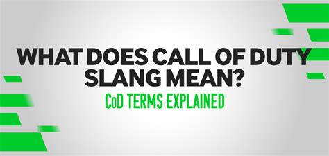 What Does Call Of Duty Slang Mean Cod Terms Explained