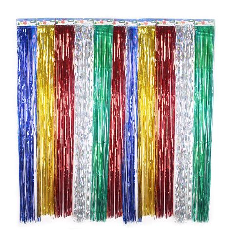 Metallic Foil Fringe Curtains