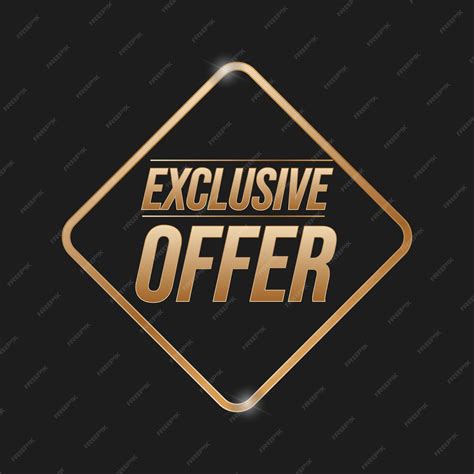 Premium Vector | Vector golden exclusive offer label in modern style