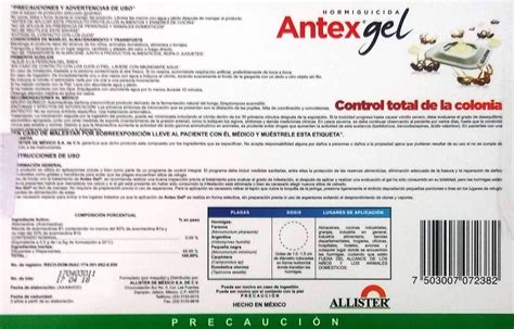 Antex Gel Cebo Para Mata Hormigas Cocina Baños 20500 En Mercado Libre