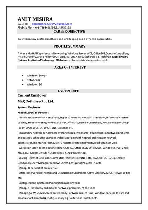 Amitmishraresume Pdf