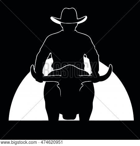 Cowboy Man Riding Vector Photo Free Trial Bigstock