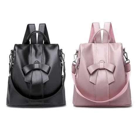 Luxury Bags Designer Sweet Anti Theft Bowknot PU Leather Backpack