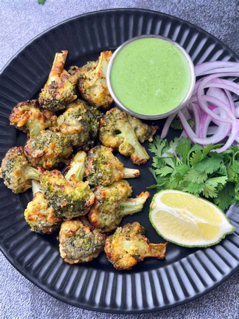 Malai Broccoli Air Fryer Oven Indian Veggie Delight