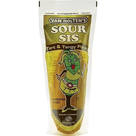 Van Holten S Pickle In A Pouch Sour Sis Pickles