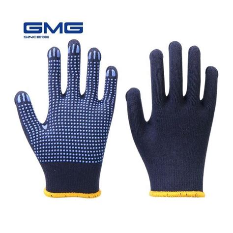 GANT DE CHANTIER L Gants De Travail Professionnels En Polycoton Bleu