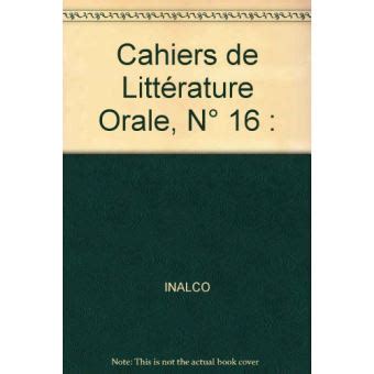 Cahiers de littérature orale broché Collectif Achat Livre fnac