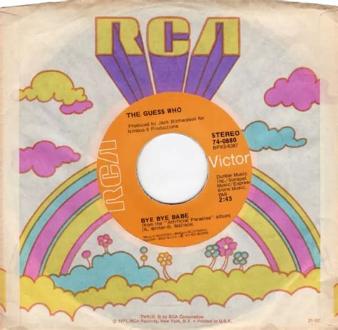 THE GUESS WHO Bye Bye Babe RCA Rock très bon état EUR PicClick FR