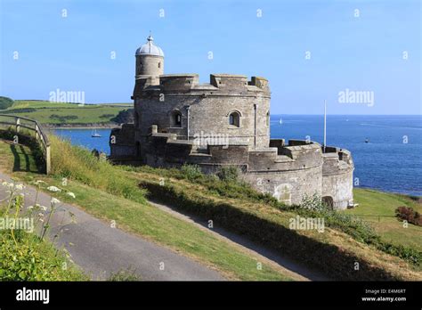 St Mawes Castle Cornwall Stock Photo Alamy