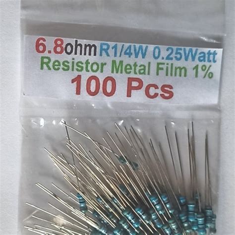 Jual QTY 100 Pcs MF 6 8 Ohm R0 25W Resistor Metal Film Di Lapak Murata