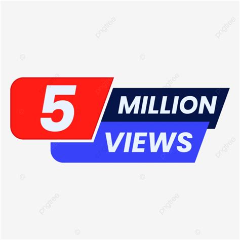 Views Celebration Clipart Million Banner For Youtube Thumbnail Design