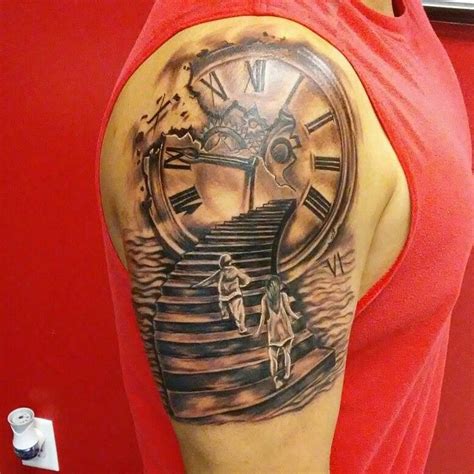 Hombre Reloj Tattoo Plantilla