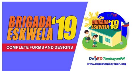 Brigada Eskwela 2019 Forms and Official Designs