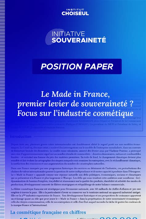 Le Made in France premier levier de souveraineté Focus sur l