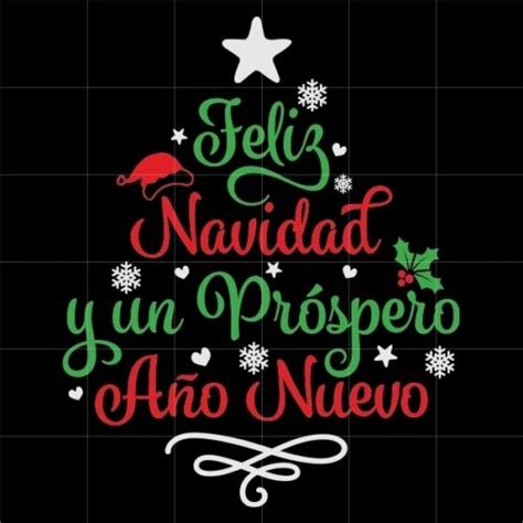 Feliz navidad y un prospero año nuevo svg spanish christmas tree svg