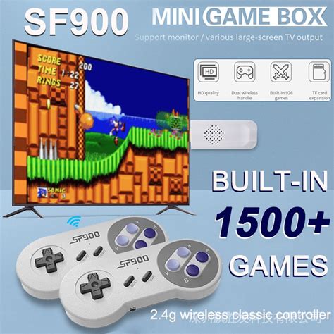 SF900 Retrô Videogame Super Nintendo 1500 Jogo 2 Controles Sem Fio Para