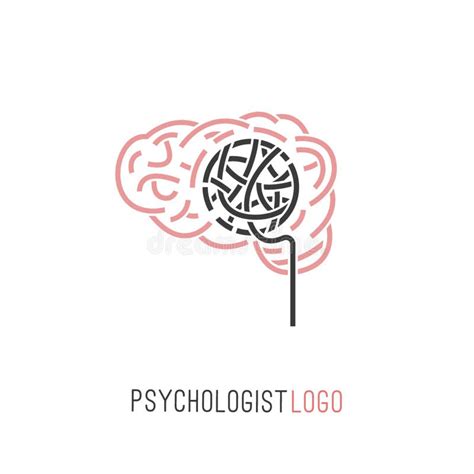 cone Do Psic logo E Do Psychotherapist Ilustração do Vetor