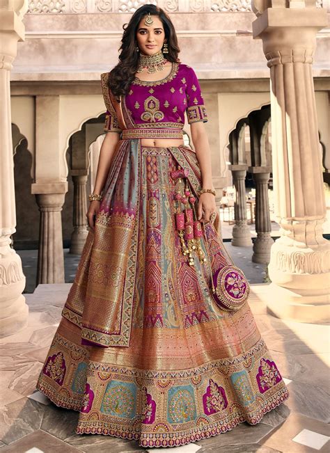 Buy Banarasi Silk Lehenga Choli Online 252411