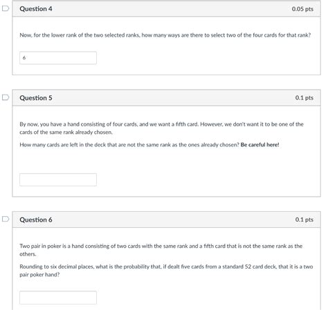 Solved U Question 1 0 1 Pts You Are Dealt Five Cards From A Chegg